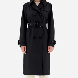 Herno Black Cotton Trench coat